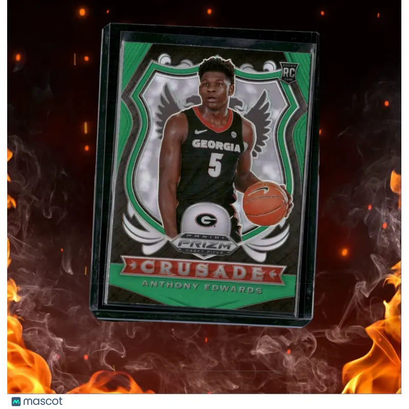 2020-21 Panini Prizm Draft Picks Anthony Edwards Crusade Green Prizm Rookie #81