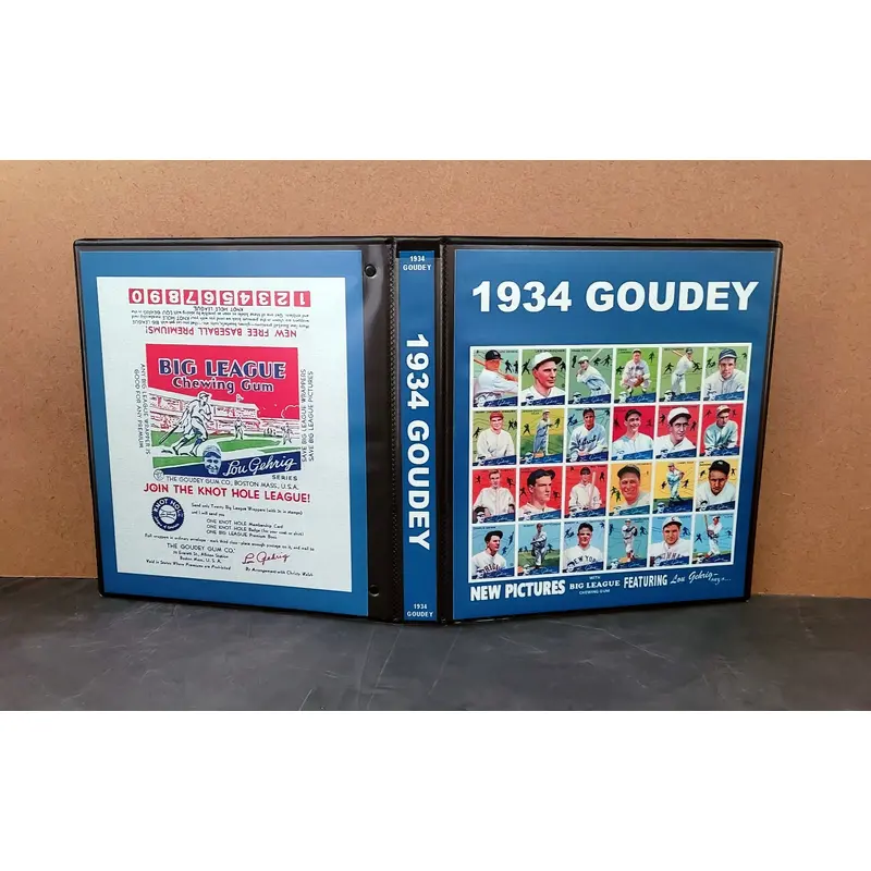 1934 Goudey Baseball Cards Custom Made Album Binder 3 Sizes - 3440