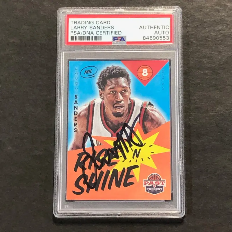 2012-13 Panini Past & Present #79 Larry Sanders Signed Card PSA/DNA Slabbed Bucks