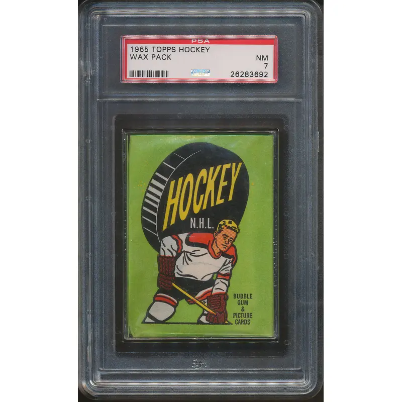 1965 1965/66 Topps Hockey Unopened Wax Pack PSA 7