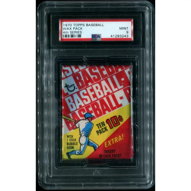 1970 Topps Baseball Unopened Series 4 Wax Pack PSA 9