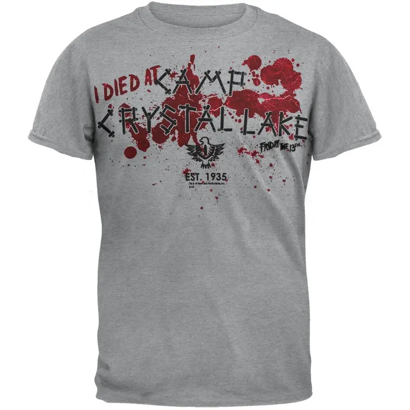 Friday The 13th - Camp Crystal Lake Grey Soft T-Shirt