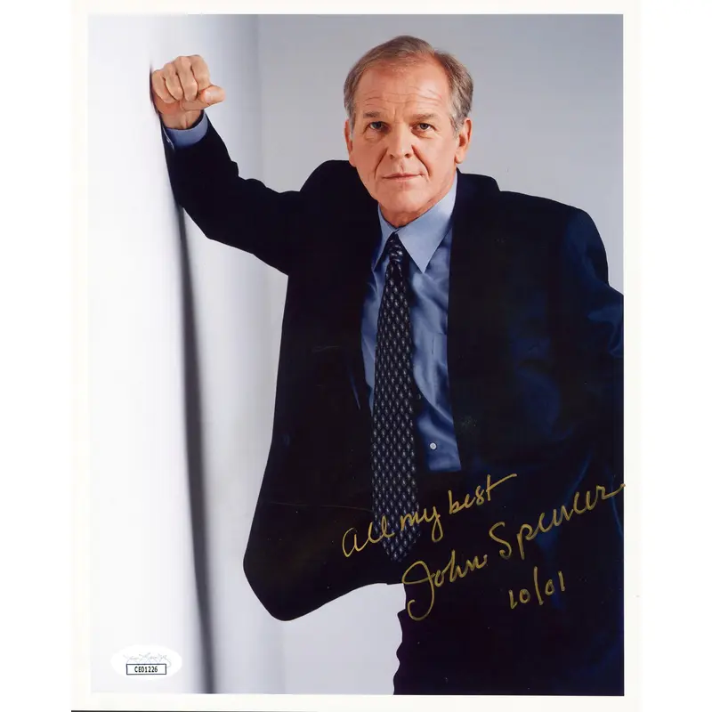 John Spencer The West Wing "All My Best" Signed 8x10 Photo JSA #CE01226