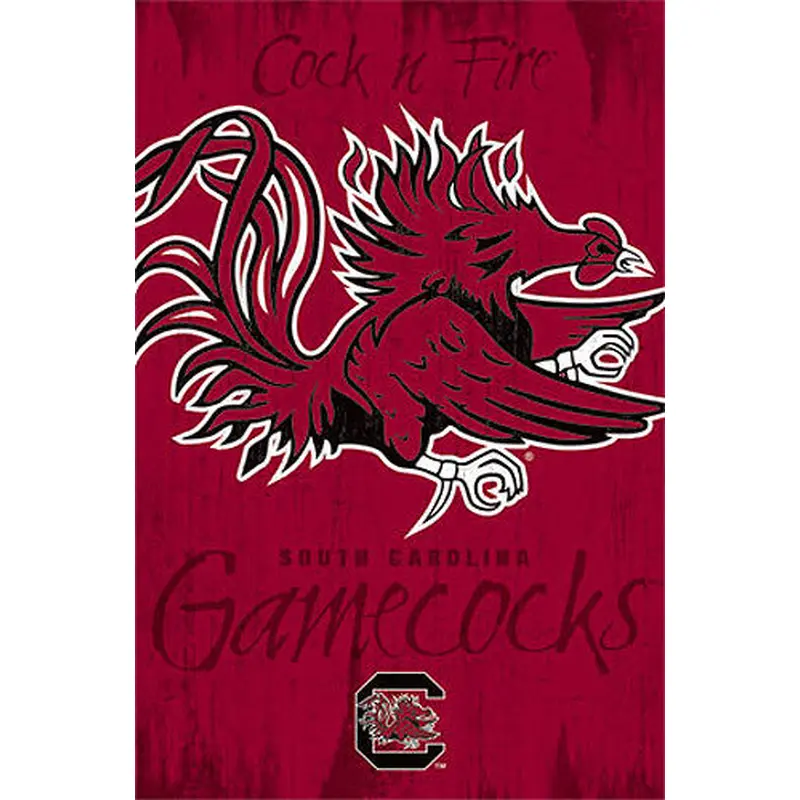 South Carolina Gamecocks "Cock-n-Fire" Official Team Logo Poster - Costacos