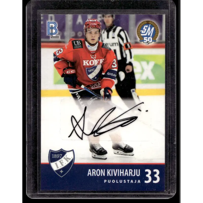 2024-25 Blueline HIFK Team Set Autograph - Aron Kiviharju #HIFK-AU-AK /10
