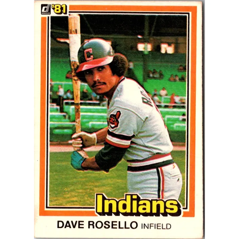 1981 Cleveland Indians Postcards Dave Rosello #26
