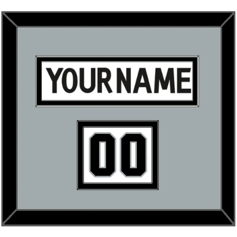 Los Angeles Nameplate & Number (Shoulder) - Road White (2011-2017) - Double Mat 3