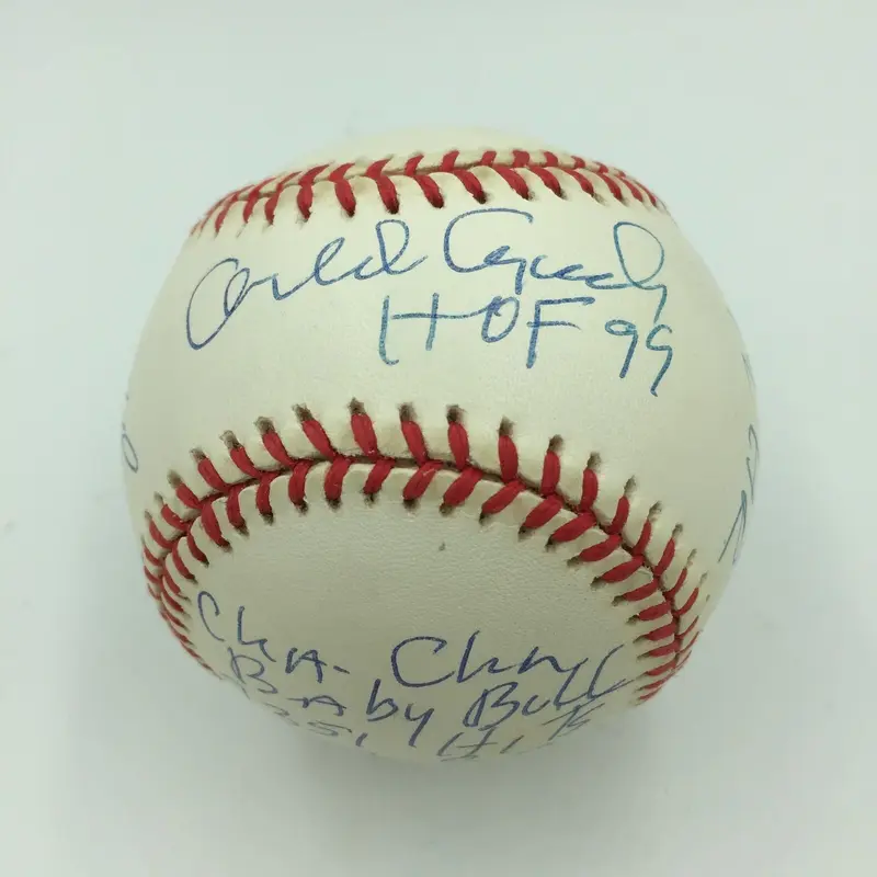 Orlando Cepeda Signed Heavily Inscribed Career Stat Baseball With PSA DNA COA
