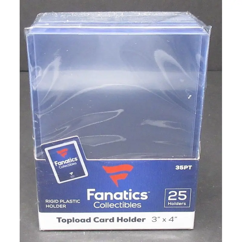 Fanatics Topload Card Holder Pack (3" x 4") (35 Point) (25 Count)