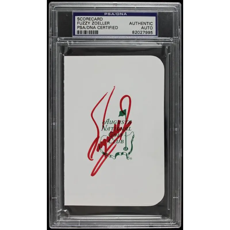 Fuzzy Zoeller Pga Golf Signed Authentic Masters Scorecard PSA/DNA Slabbed