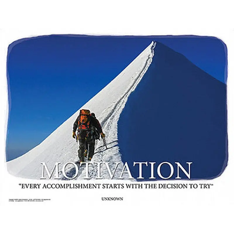 Mountain Climbing "Motivation" Inspirational Poster - Jaguar Inc.