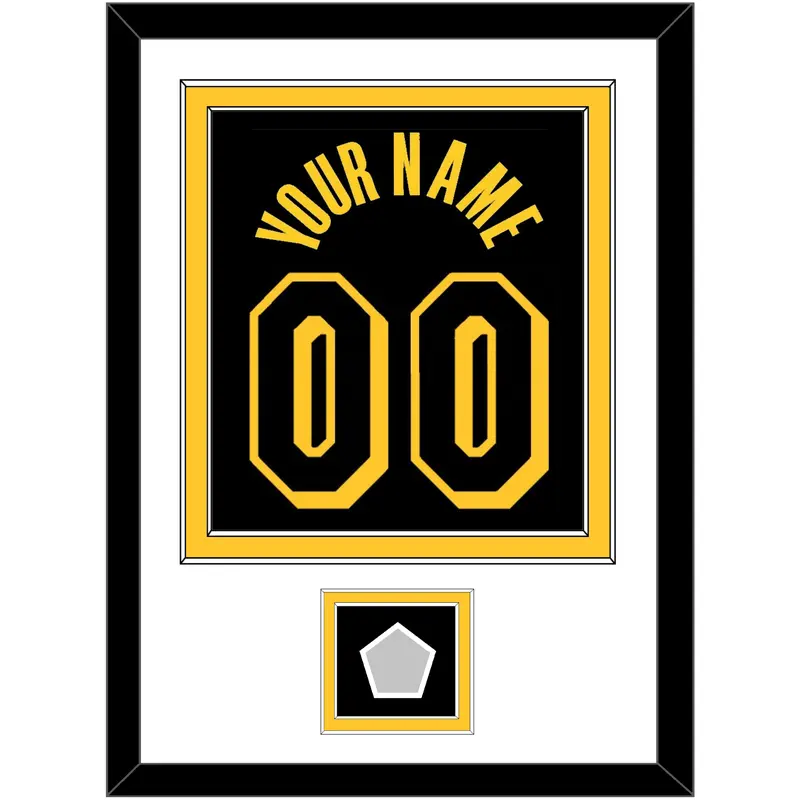 Los Angeles Name & Number With Champions Patch - Black Mamba (2017-2018, 2020) - Double Mat 1