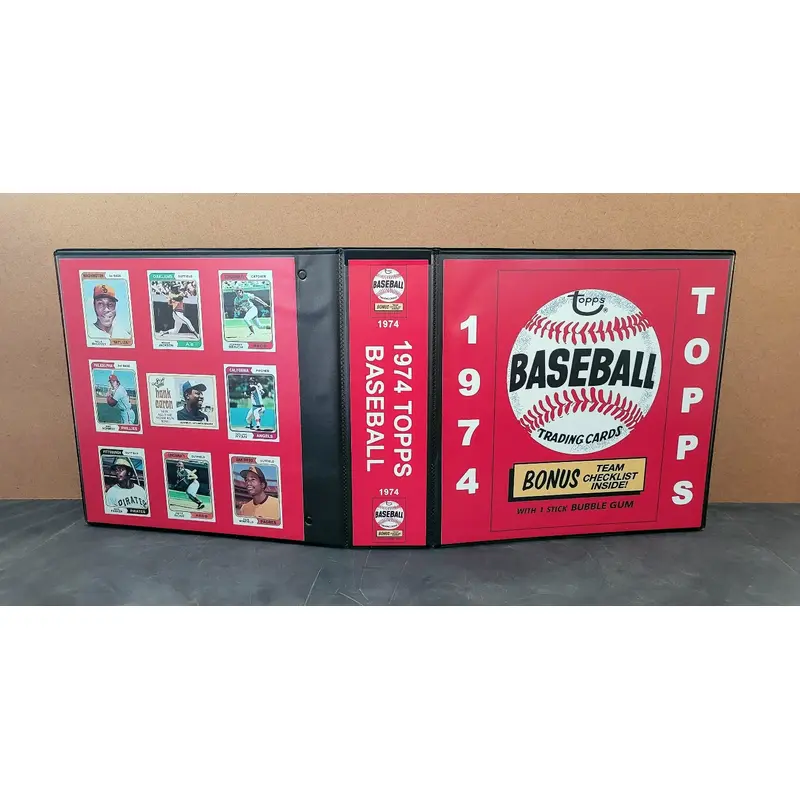 1974 Topps Baseball Cards Custom Made Album Binder 3 Sizes - 3572