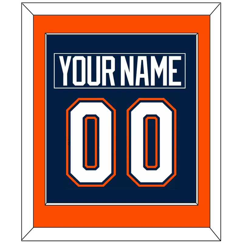New York Nameplate & Number (Back) Combined - Road/Home Blue (1998-2007) - Single Mat 2