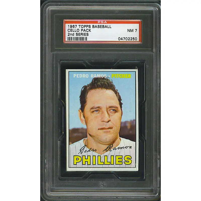 1967 Topps Baseball Unopened 2nd Series Cello Pack PSA 7