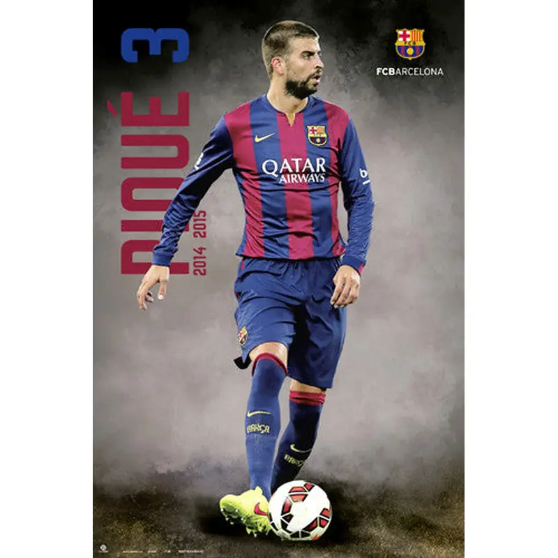 Gerard Pique "Breakout" FC Barcelona Official La Liga Soccer Action Poster - G.E. (Spain)