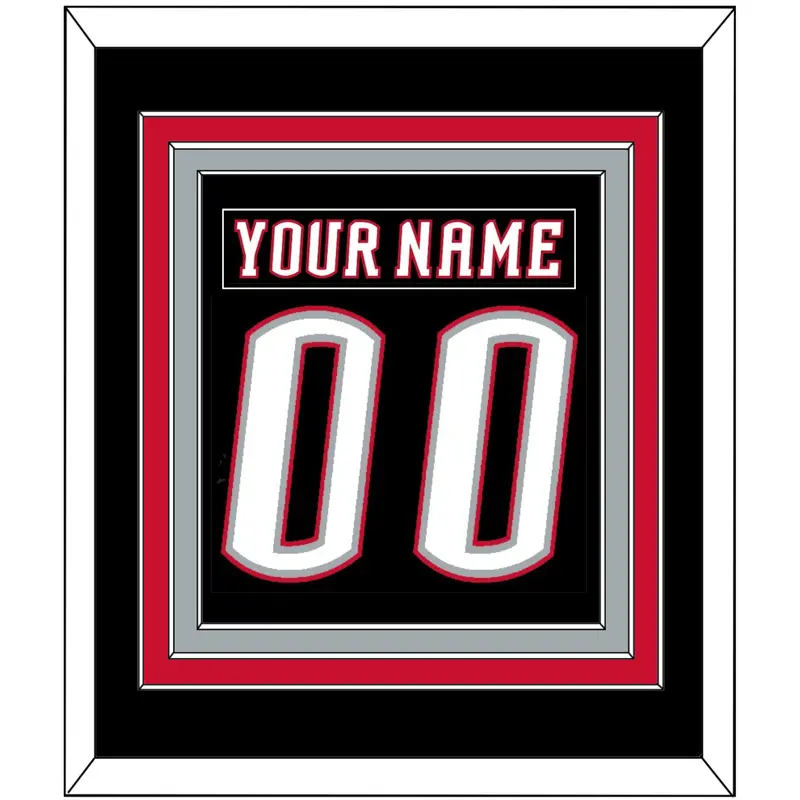 Buffalo Nameplate & Number (Back) Combined - Road Black (1996-2006) - Triple Mat 2