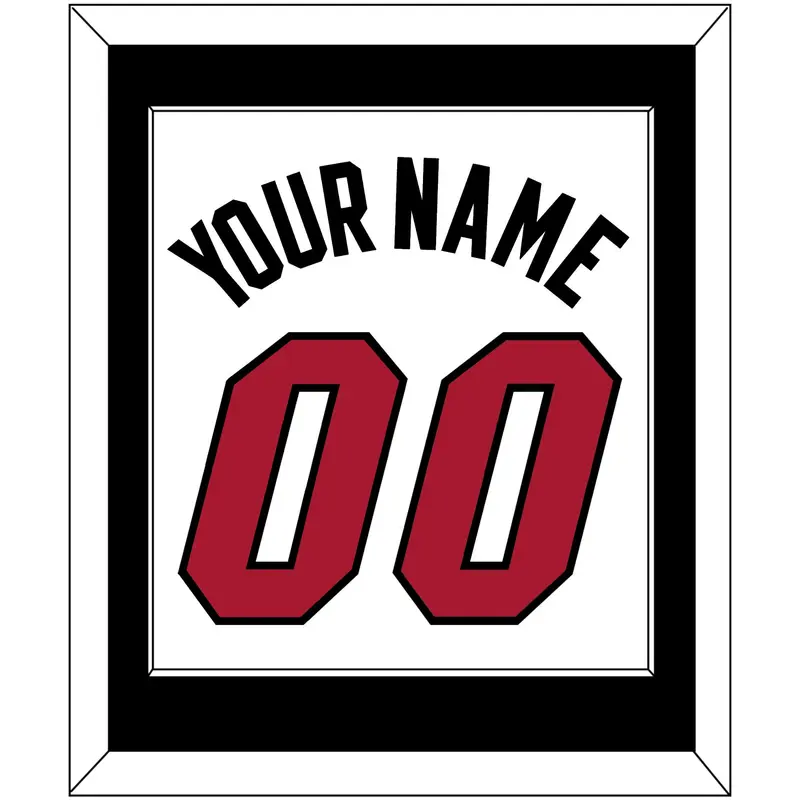 Miami Name & Number - Home White (1999-2008) - Single Mat 2