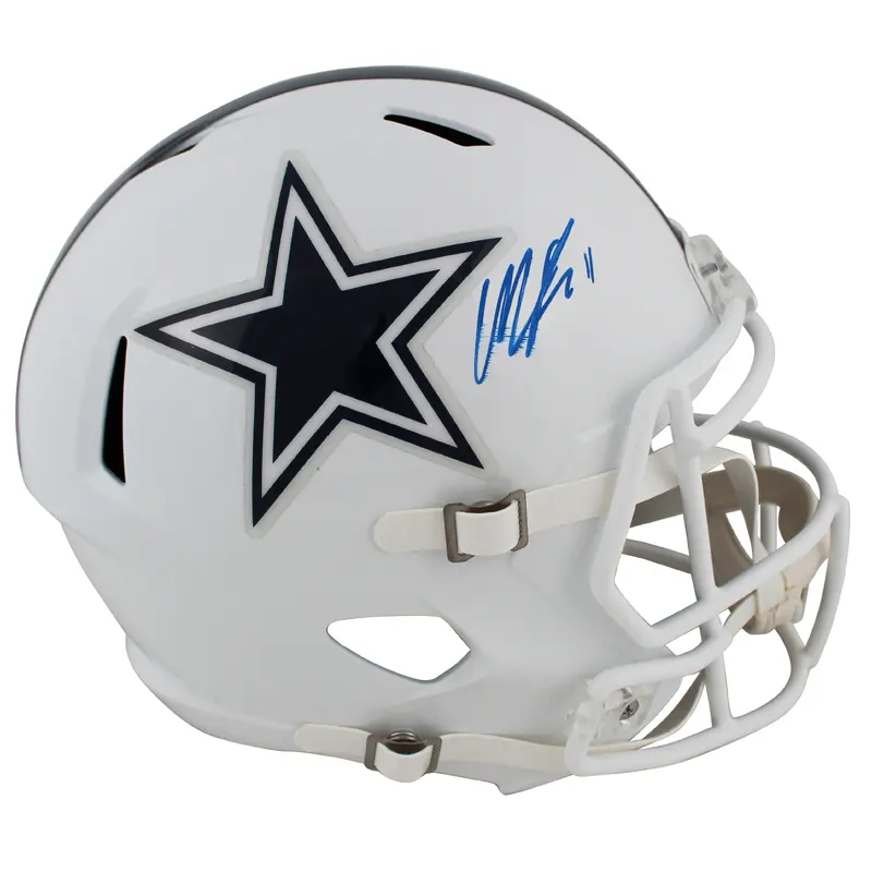Cowboys Micah Parsons Signed 2022 Alt White Full Size Speed Rep Helmet Fanatics