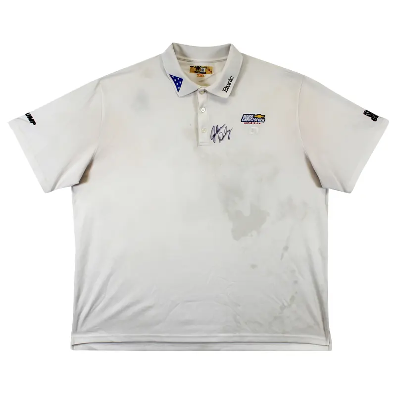 John Daly Authentic Signed Match Worn White Loudmouth Polo Shirt BAS #BK84742