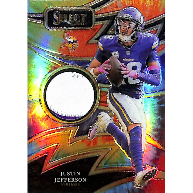 Justin Jefferson 2024 Panini Select Sparks Tie-Dye Patch #3/25