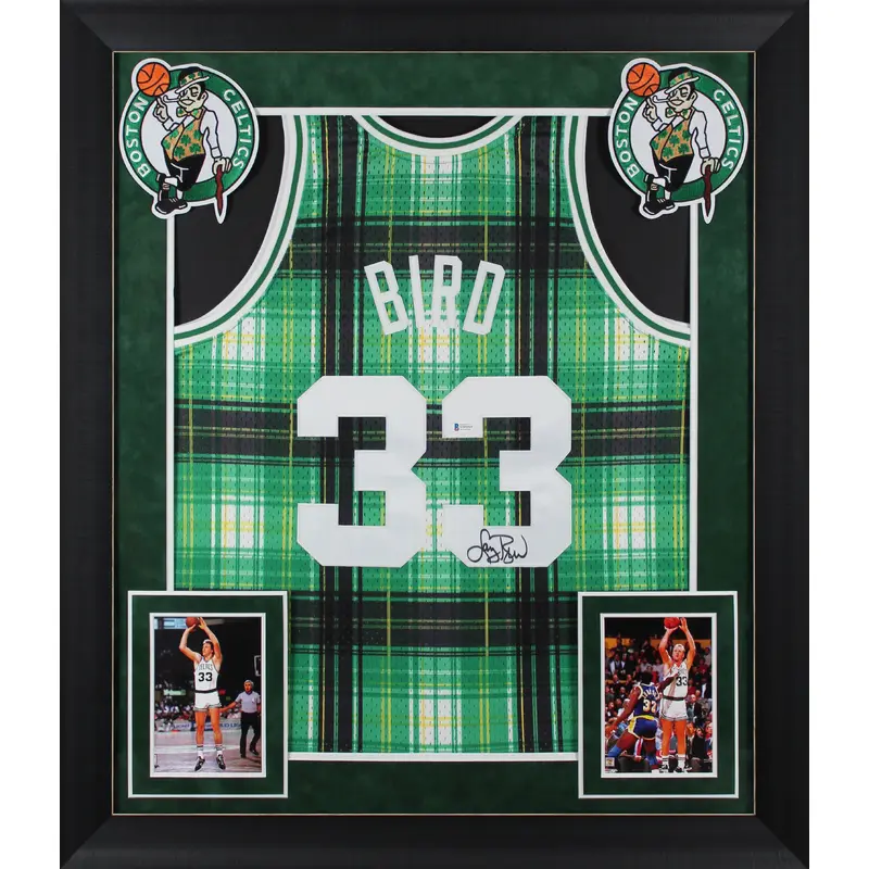 Larry Bird Signed 1985 M&N HWC Swingman Private School Jersey BAS Wit #WD92569