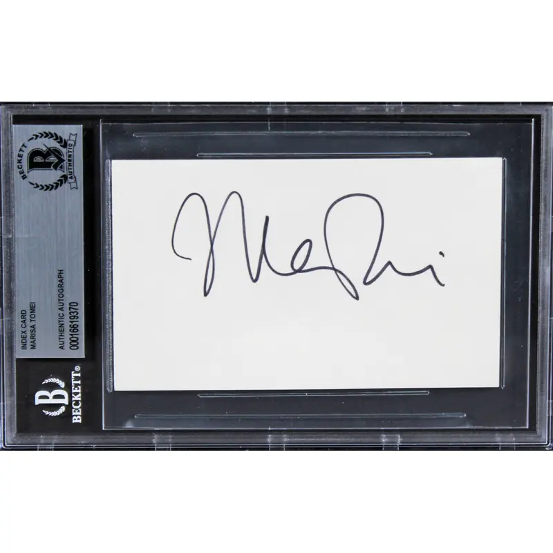 Marisa Tomei My Cousin Vinny Authentic Signed 3x5 Index Card BAS Slabbed 3