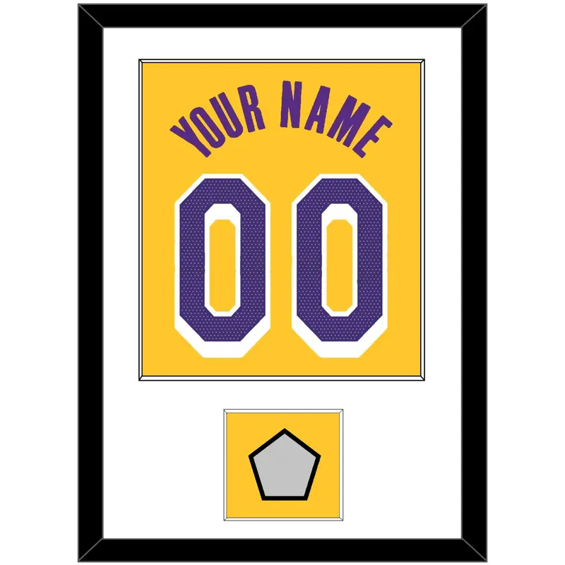 Los Angeles Name & Number With Finals Patch - Yellow Icon - Single Mat 1