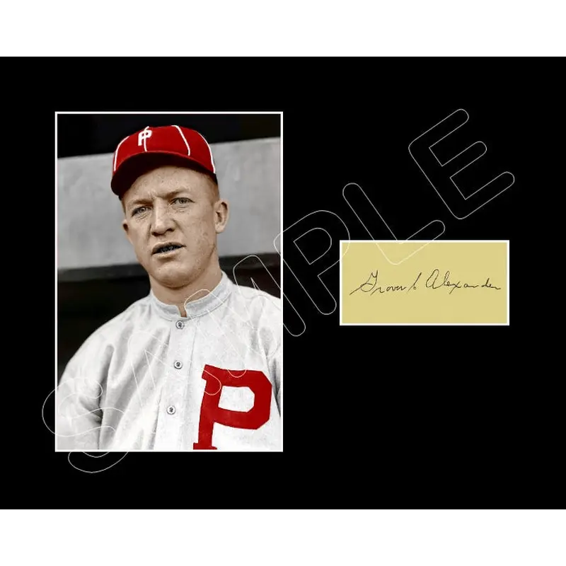 Grover Cleveland Alexander Matted Photo Display 8X10 - Philadelphia Phillies - 102