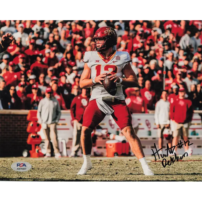 Hunter Dekkers signed 8x10 photo PSA/DNA Autographed Iowa State Football