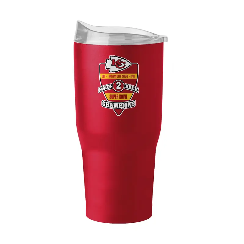 Kansas City Chiefs 30oz SB 58 Champions Back to Back Powder Coat Tumbler