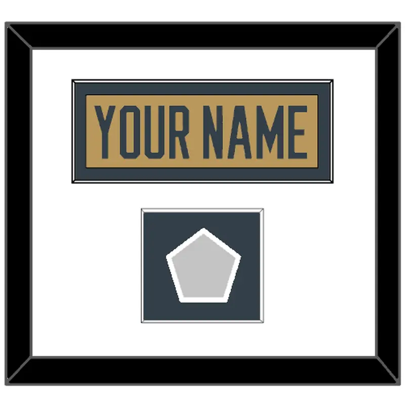 Vegas Nameplate & 2023 Stanley Cup Finals Patch - Alternate Gold - Single Mat 1