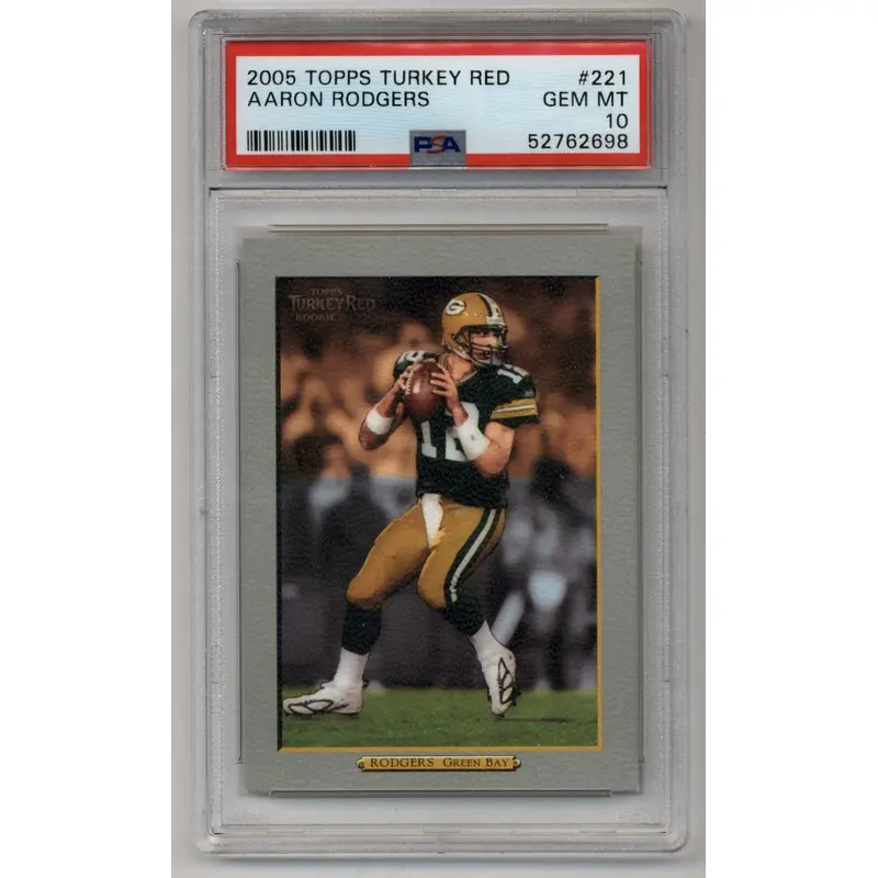 Aaron Rodgers 2005 Turkey Red #221 Rookie PSA 10 Gem Mint