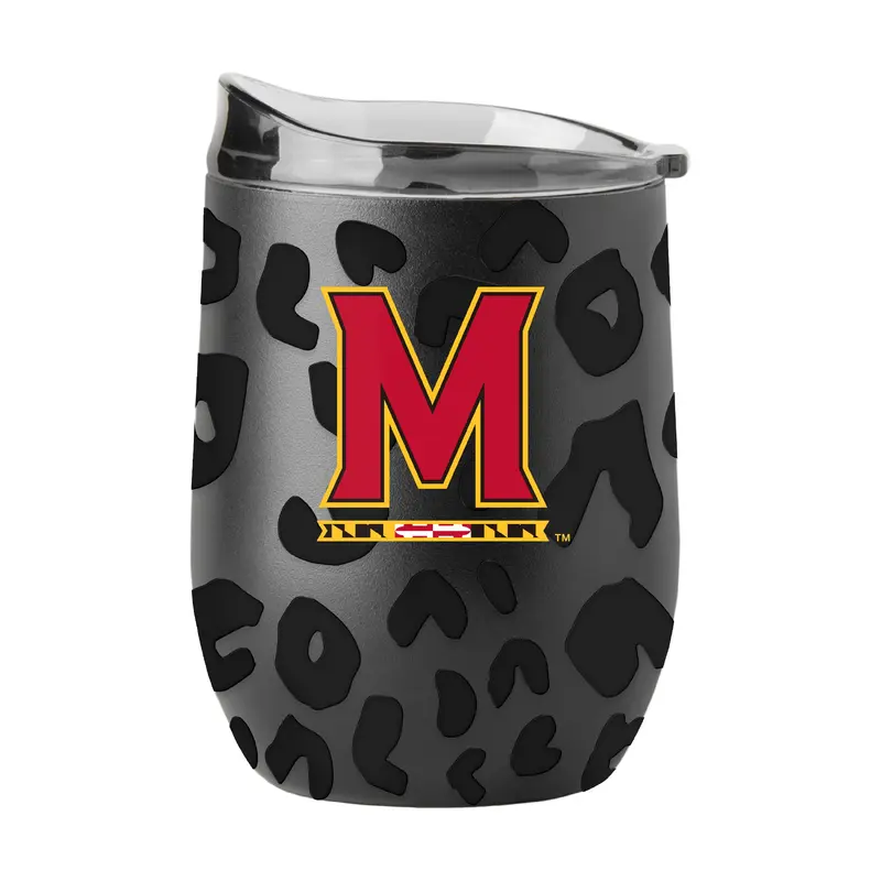 Maryland Leopard 16oz Black Powdercoat Curved Beverage