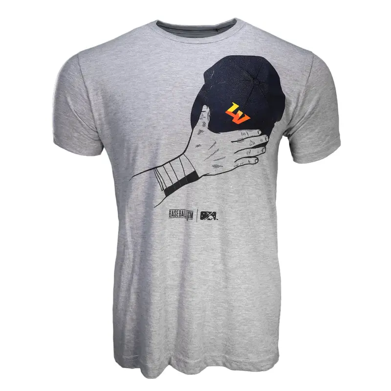Men's Baseballism LV Anthem Gray Short Sleeve T-Shirt