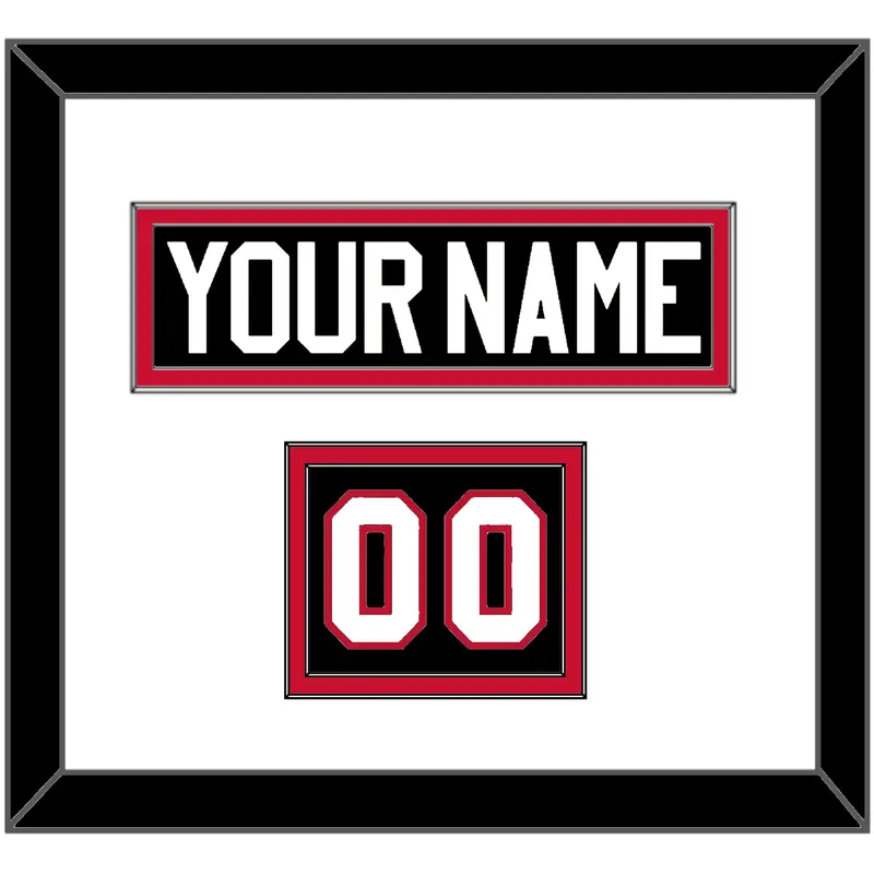 Chicago Nameplate & Number (Shoulder) - Alternate Black (2008-2009) - Double Mat 1