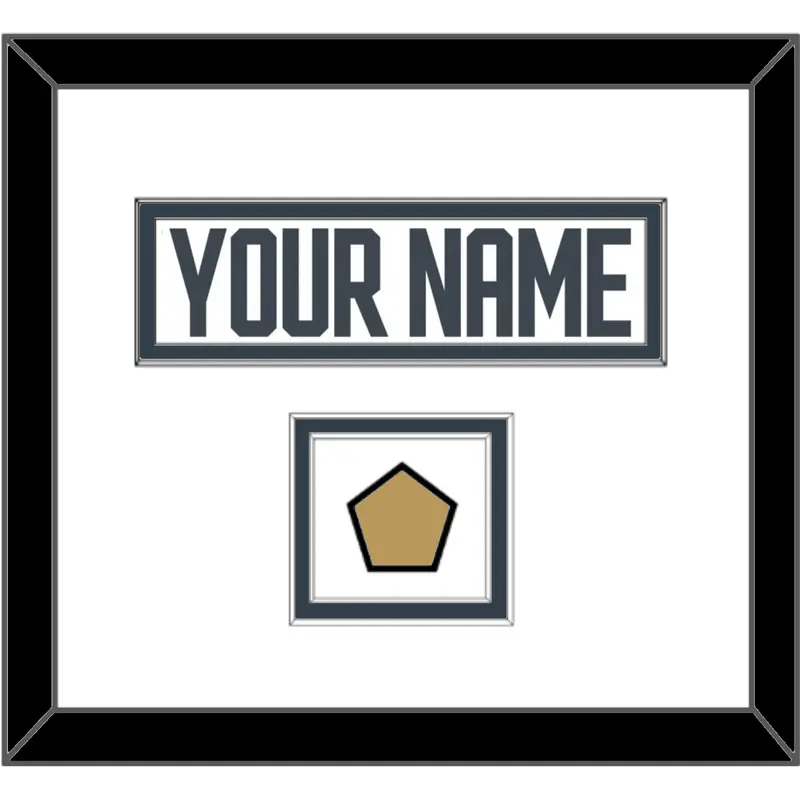 Vegas Nameplate & Jersey Logo Patch - Road White - Double Mat 1