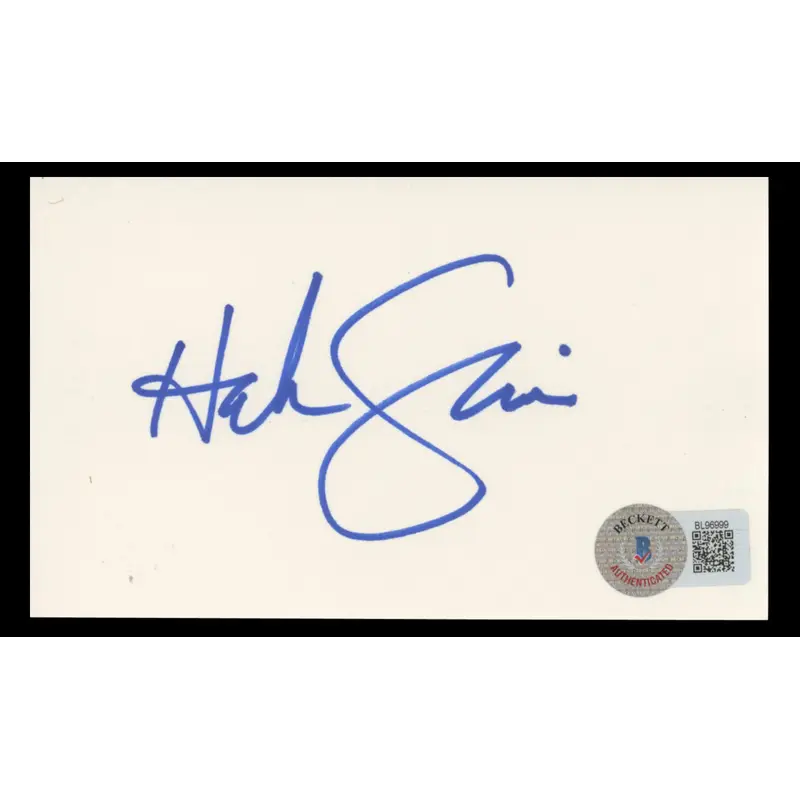 Hank Azaria The Simpsons Authentic Signed 3x5 Index Card BAS #BL96999