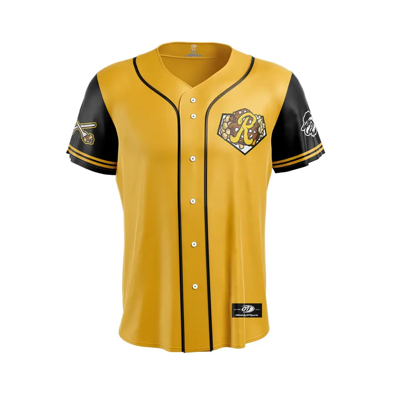 Rochester Plates Black and Yellow Alternate Jersey