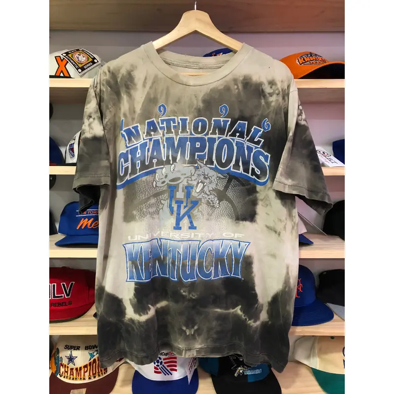 Vintage 1996 Kentucky Wildcats National Champions Tie-Dye Tee Size Large