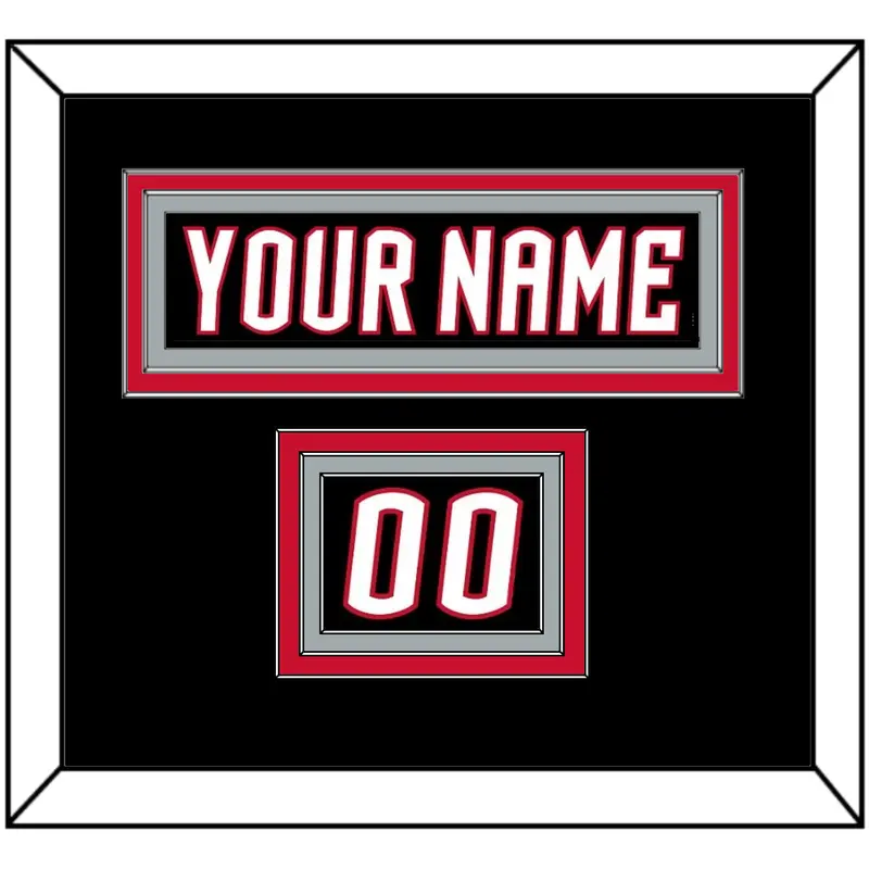 Buffalo Nameplate & Number (Shoulder) - Alternate Black - Triple Mat 2
