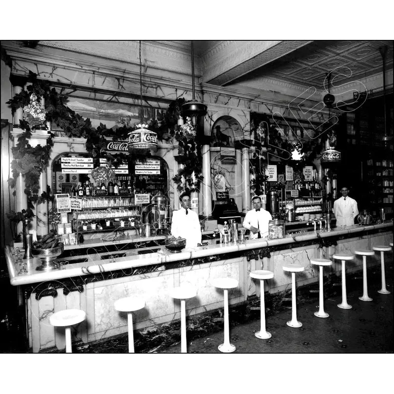 1923 Coca Cola Soda Fountain 8X10 Photo - Trenton New Jersey Coke - 2600