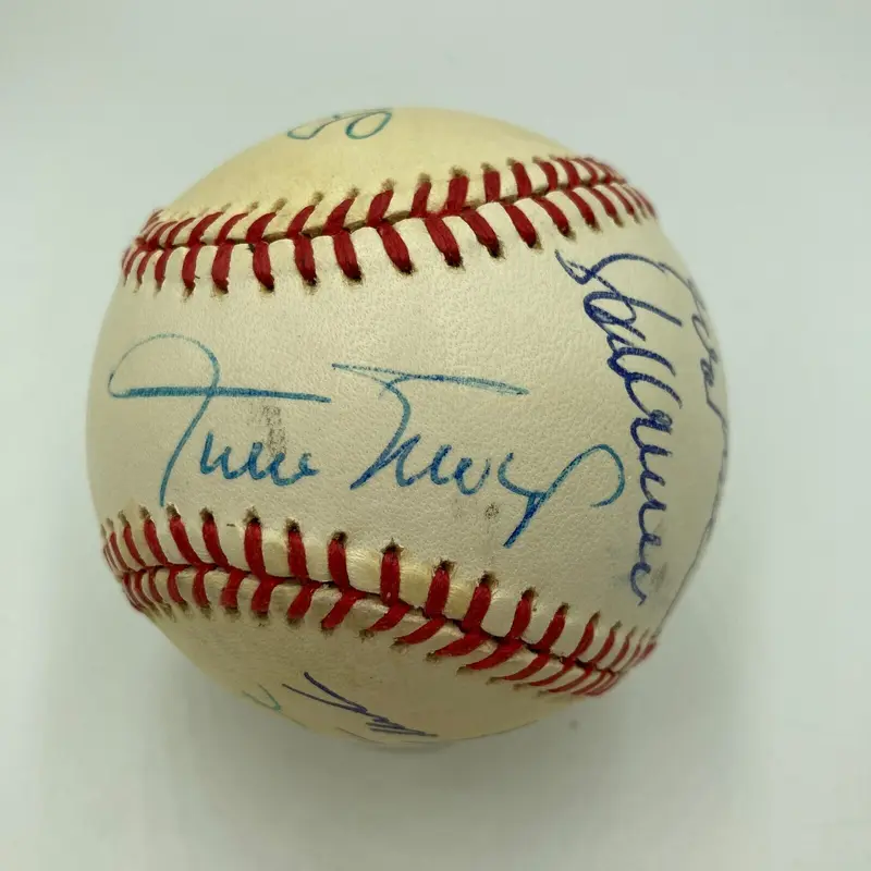 Willie Mays Hank Aaron Stan Musial 3,000 Hit Club Signed Baseball 8 Sigs JSA COA