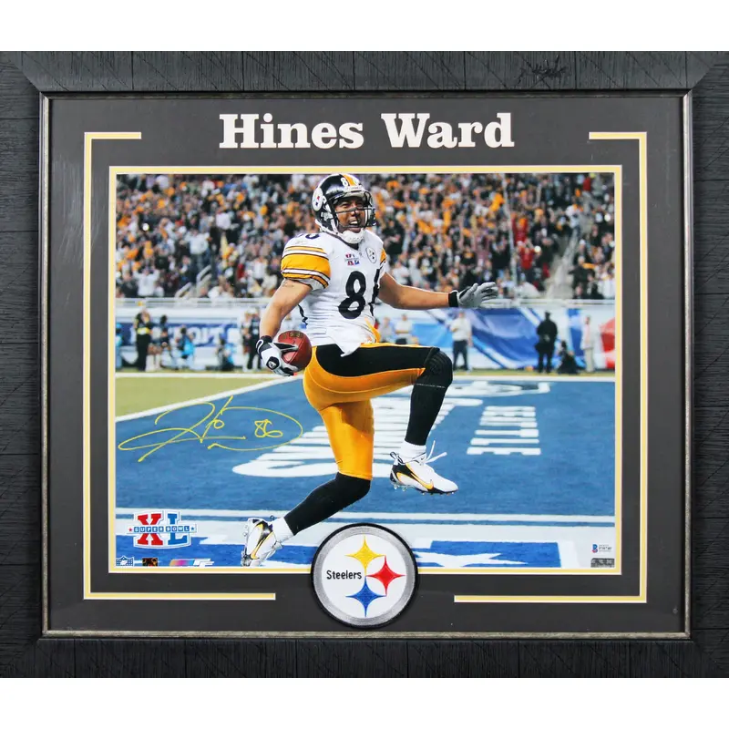Steelers Hines Ward Authentic Signed 16x20 Framed Photo Autographed BAS #P30740