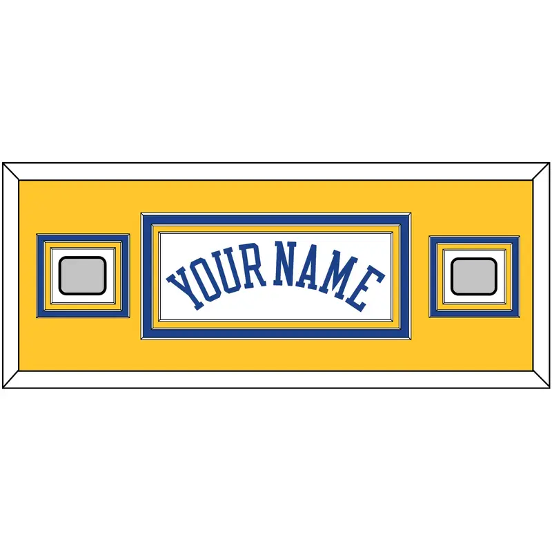 Golden State Name & 2 Finals Patches - Home White (2010-2019) - Triple Mat 6