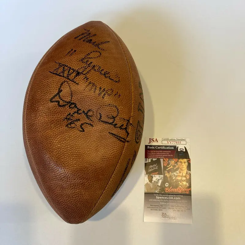 Mark Rypien & Dave Batz Signed Wilson NFL Football With JSA COA