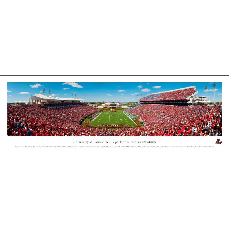 Louisville Cardinals Football Gameday Panoramic Poster Print - Blakeway 2010