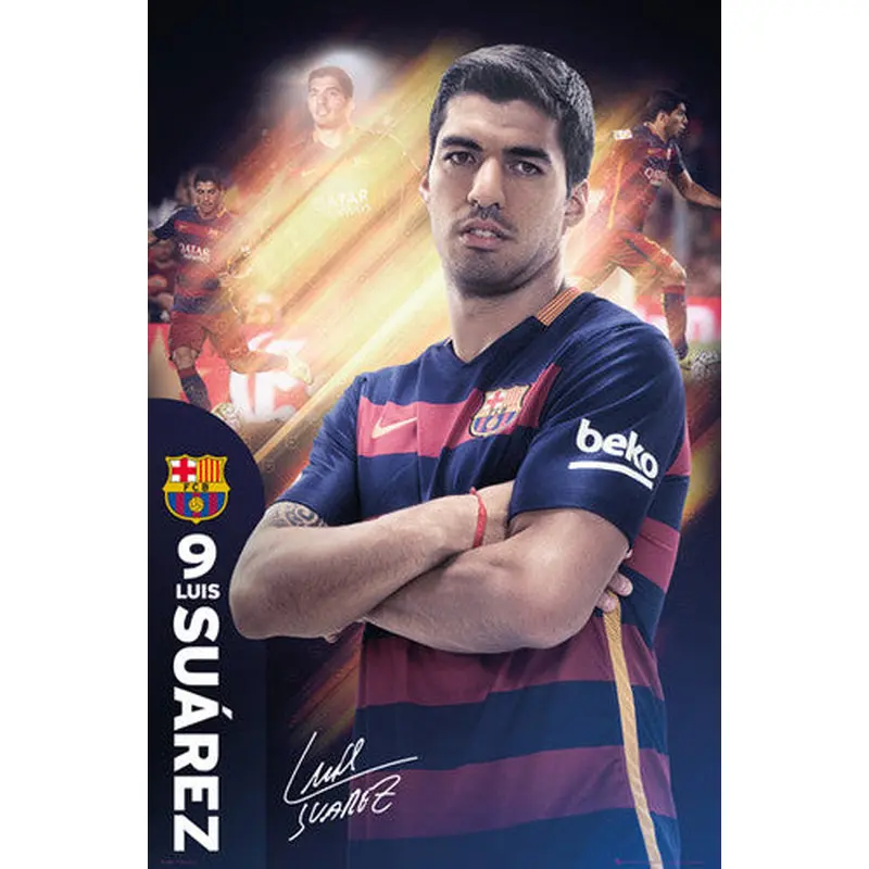 Luis Suarez "The One" FC Barcelona Signature Series Official Poster - GB Eye 2015/16