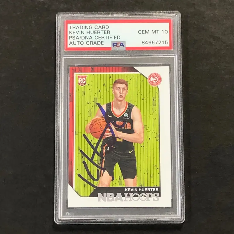 2018-19 NBA Hoops #266 Kevin Huerter Signed Card PSA/DNA Slabbed Auto 10 RC