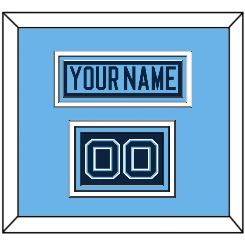Maine Hockey Nameplate & Number (Shoulder) - Alternate Light Blue (2007-2008) - Triple Mat 2